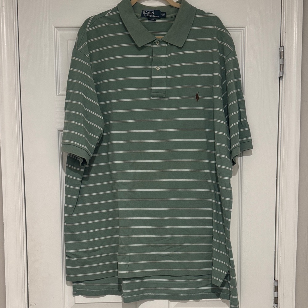 Polo by Ralph Lauren Green Striped Polo Shirt